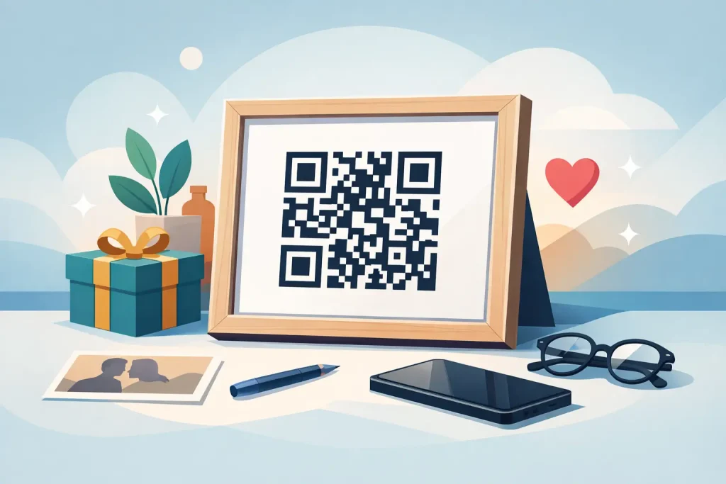 Рамка с QR код - личен подарък с идея