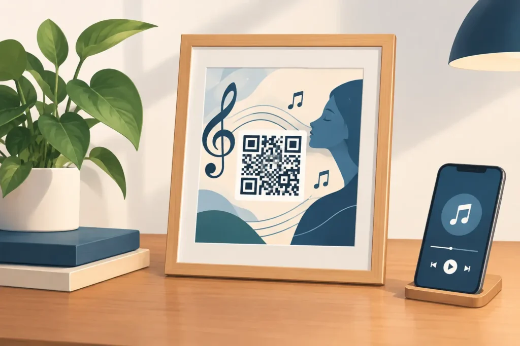 Става ли рамка за песен? Да, с личен QR код
